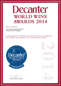 Decanter world wine award